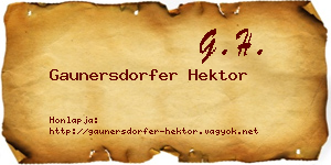 Gaunersdorfer Hektor névjegykártya
